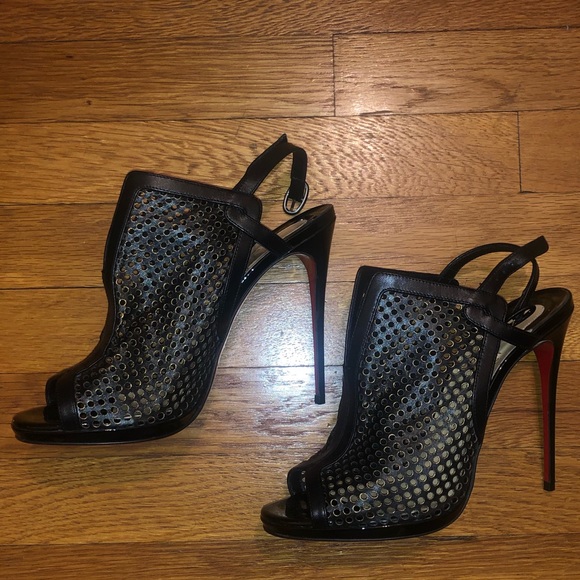 Christian Louboutin Escriminette Perforated Heels - Picture 1 of 5